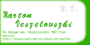 marton veszelovszki business card